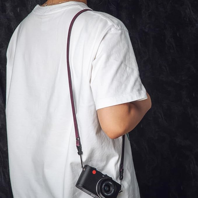 DBZZ Vintage Minimalist Leather Camera Neck Shoulder Strap For Ricoh GRIII GR3X GRIV For Leica X1 For Fuji X-half