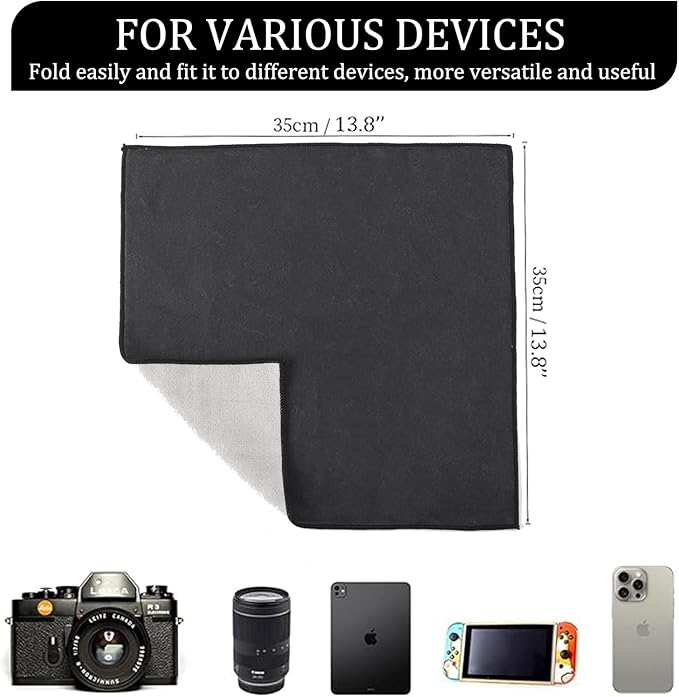 MDAOCRY Camera Protective Wrap, Lens Protector, Magic Self-Adhesive Cloth for DSLR/Camera Lens/Phone/Accessories, 13.8''*13.8''