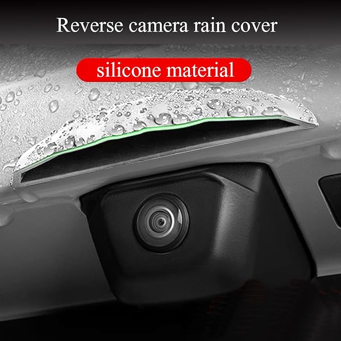 Universal Car reversing Camera rain Cover, car Thick Camera Protection Sticker, Silicone rain Sticker, Non-Destructive Adhesion (White)