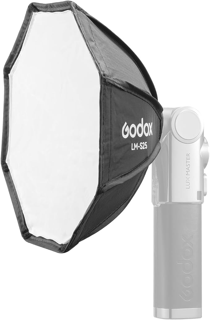 Godox LM-S25 Mini Octagonal Softbox Diffuser Compatible with Godox Lux Master Retro Camera Flash