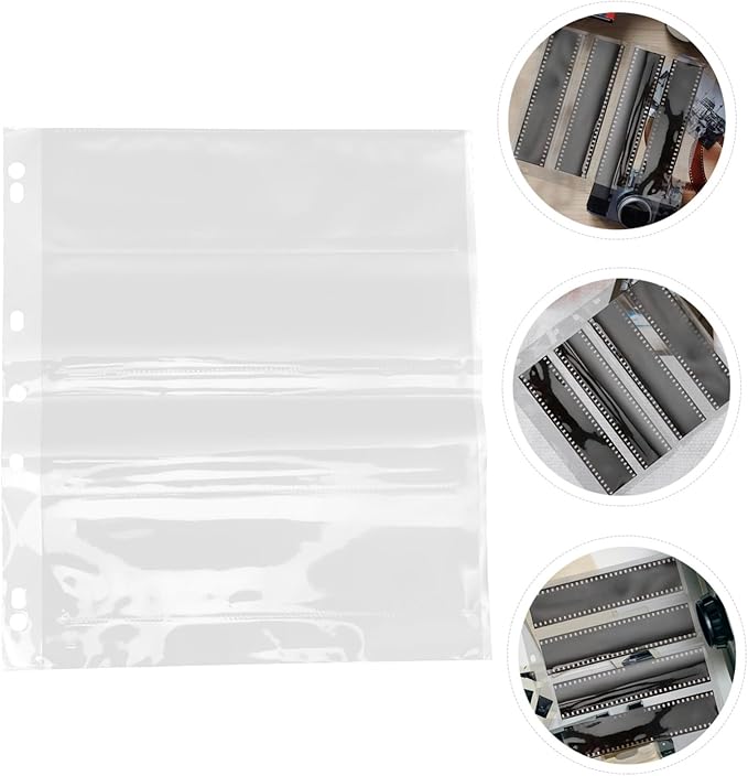 Tofficu 10pcs Negative Sleeves for Film Waterproof Document Pouch with Heavy Duty Page Protectors for Archival Photo Storage Organizer Protective Film for Photo and Slides