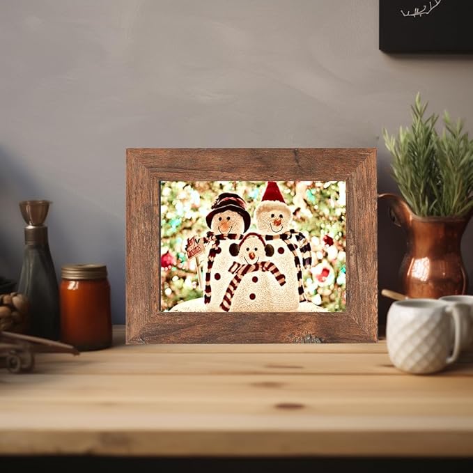 kennethan Rustic Brown 5x7 inch Picture Frame 1 pcs Wooden frame for table or wall,for home decoration,holiday gift