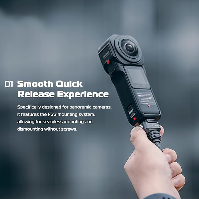 ULANZI Falcam F22 Quick Release Kit for Insta360, Panoramic Camera Mounting Adapter Convert 1/4" Thread to F22 QR System, Camera Accessory for Photographer, Fits Insta ONE RS, RS 1-Inch, X/X2