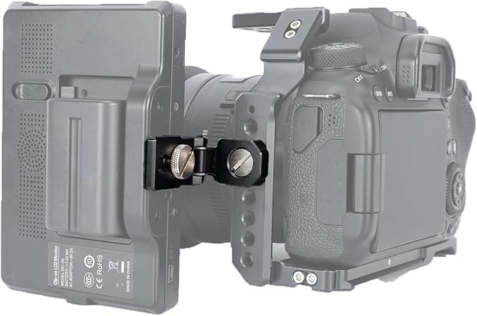 NICEYRIG Right-Angle Bracket Mini L-Shape Mounting Plate for ARRI Thread, 180 Degree Adjustment Video Accessory Expansion Mount for Camera Cheese Plate, T5 T7 SSD Holder, Field Monitor - 603