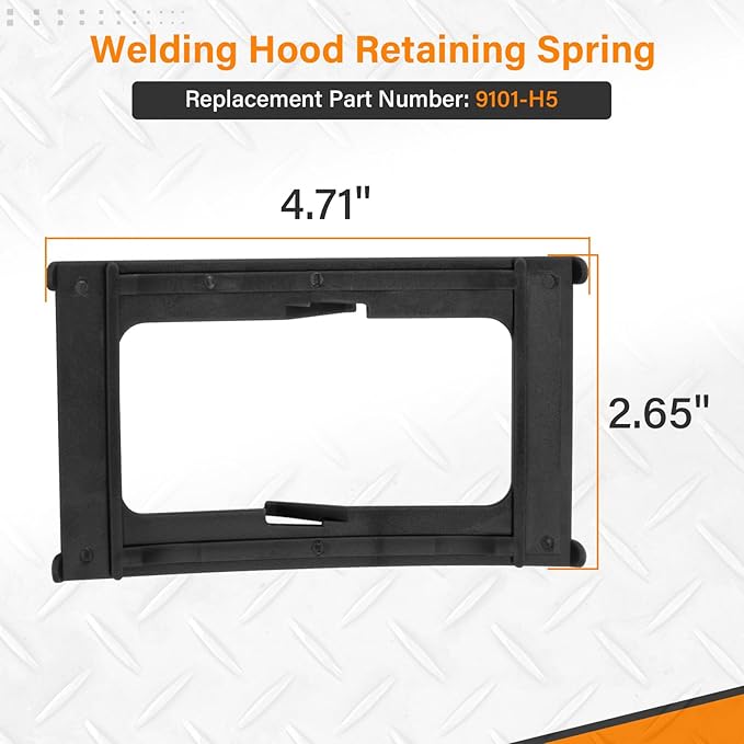 9101-H5 Retaining Spring for Honeywell Fibre-Metal 2 X 4.25 Firm Helmets, Welding Hood Lens Retention System for Pipeliner or Sugar Scoop Welding Helmet Replacement Part (Plastic)