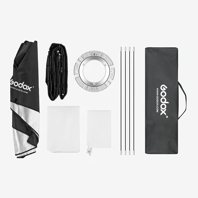 Godox Strip Softbox 35 x 160cm Honeycomb Grid Softbox & Bowens Mount Speedring Bowens Mount for Studio Strobe Flash Light Speedlight Speedlite (2PCS)