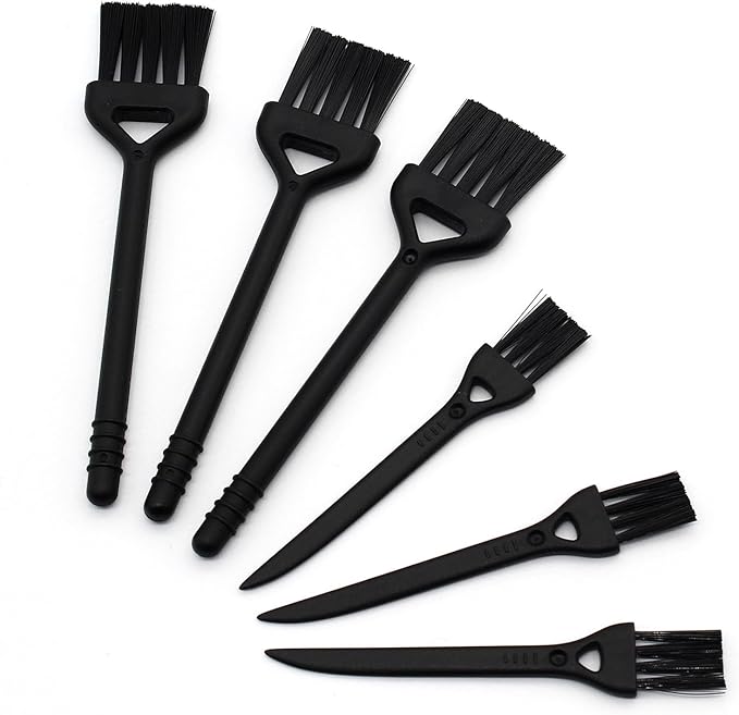Keyboard Cleaning Brush, 6 Pcs Plastic Handle Nylon Anti Static Brush Kit Fit for Computer Keyboard, Laptop, Phone, Car Interior Detailing Cleaning Tools