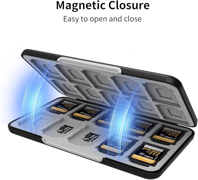Memory Card Case with 40 Slots for 20 Micro SD SDXC SDHC TF Cards and 20 SD SDXC SDHC Cards,Anyskill SD Card Holde Features a Portable and Compact Design