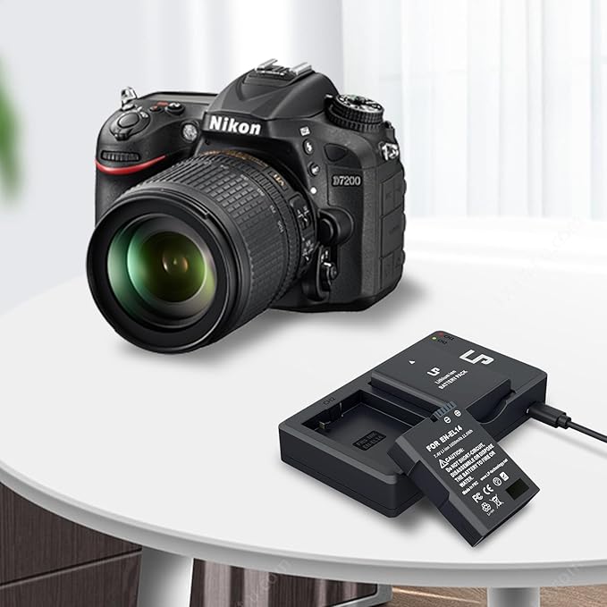 LP EN-EL14 EN EL14a Battery Charger Pack, 2-Pack 1600mAh Battery & Dual Slot Charger, Compatible with Nikon D3100 D3200 D3300 D3400 D3500 D5100 D5200 D5300 D5500 D5600 DF P7000 P7100 P7700 P7800