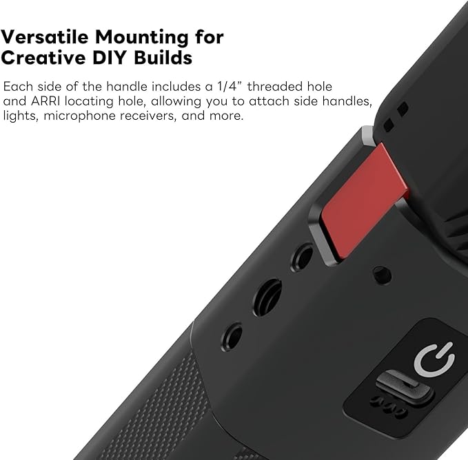 Metal Battery Charging Handle for DJI Osmo Pocket 3/Xtra Muse, Built-in 5000mAh Battery, 22.5W Fast Charging, with Mini Tripod Included