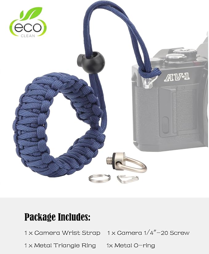 Paracord Camera Wrist Strap Lanyard with Screw for Insta 360 X3, Ace Pro, DSLR Cameras, Selfie Sticks
