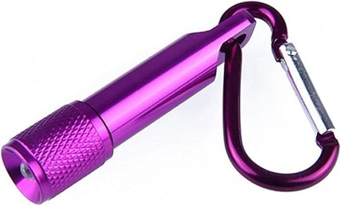 BWESOO Purple Mini Bright Key Ring Portable Pocket Torch,Keychain LED Flashlight, Bike Headlights for EDC, Night Reading, Camping, Power Outage, Emergency Sports and Outdoors