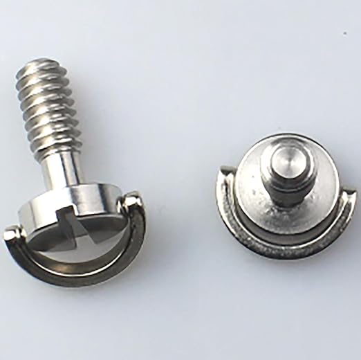 FDXGYH 2pcs 1/4-20 Thread D-Ring Stainless Steel Camera Fixing Mounting Screw for Camera Tripod Monopod Quick Release Plate