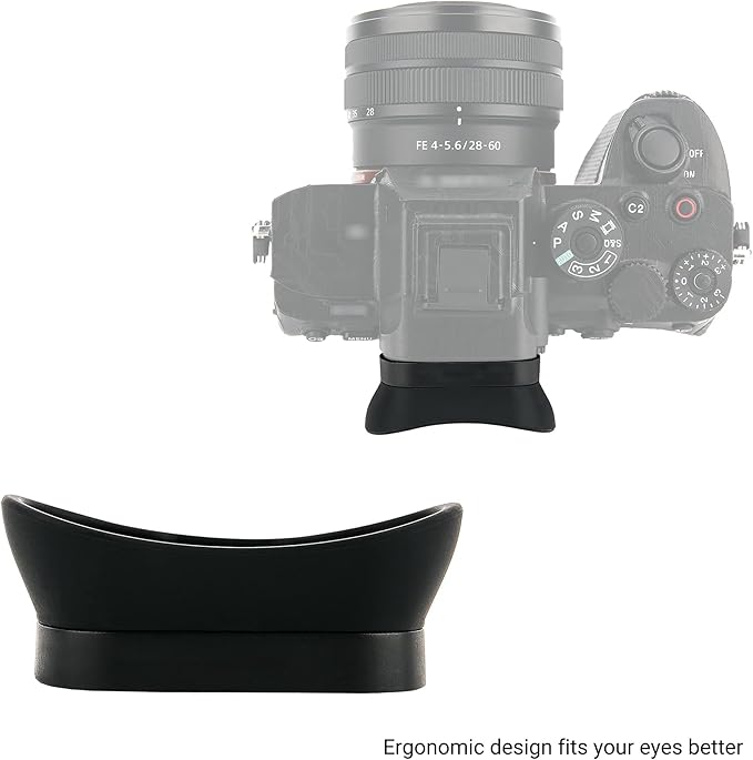 Soft FDA-EP19L Eyecup Eye Cup Viewfinder Cover for Sony A7V A7 V A7IV A7 IV A7RV A7R V A7R5 A7S III A7SIII A7S3 A9III A9 III A1 Alpha 1 Cameras, Long Extended Rubber Eyepiece Replace Sony FDA-EP19L