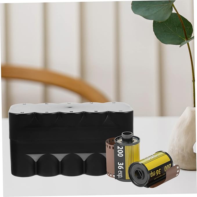 POPETPOP Hard Plastic Film Canisters Storage Box for Photography 120 Film Roll Holder Case Lid Organizer Sturdy Design