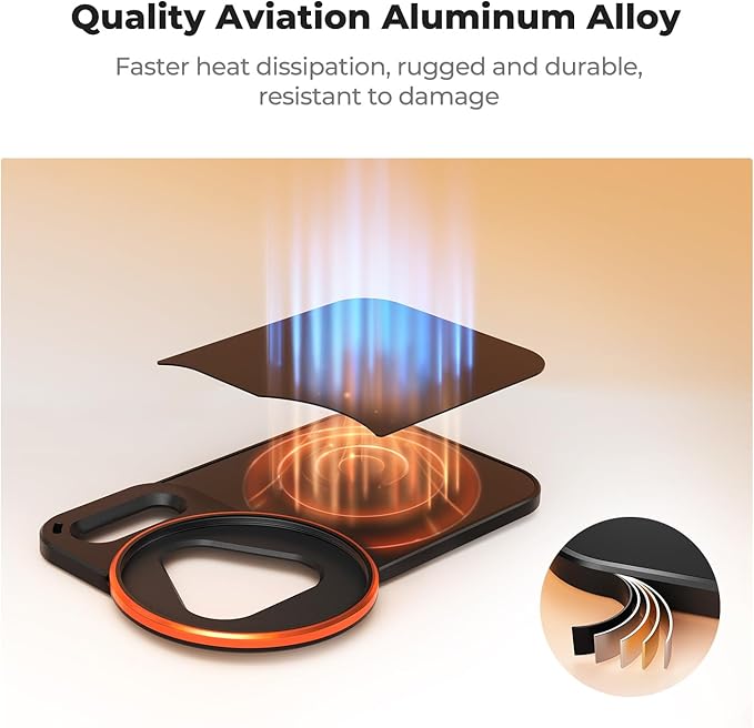 K&F CONCEPT Double-Sided Magnetic Lens Filter Mount Adapter with 58mm CPL Filter, Compatible with iPhone 17 Pro Max and 58mm Threaded Filters, CPL Filter Compatible with iPhone Camera Lens