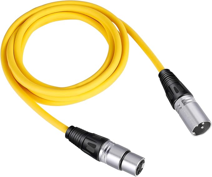 NEEWER 6 Pack 6.5 feet/2m Mic Cable Cord, XLR Male to XLR Female Microphone Audio Colored Snake Cables (Purple/Red/Blue/Orange/Yellow/Green)