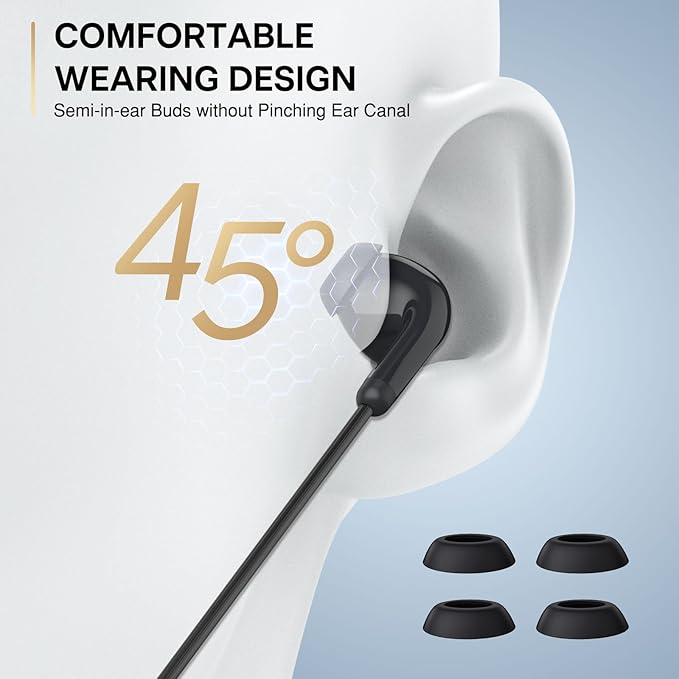 Wired Earbuds 3 EQ Mode USB C Headphones HiFi Bass Sound Type C Earphones Corded USBC Plug in Ear Buds for iPhone 17 Air 16 Pro Max 15 for Samsung/Galaxy S26 S25 S24 for Google/Pixel 10 9 8 Black