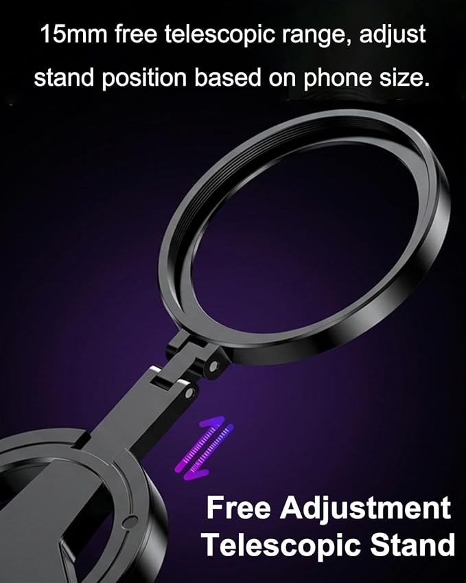 Anti-Glare Foldable Magnetic Phone Filter, Professional 52mm Retractable Polarizing Mobile Camera Lens, Universal Quick Mount Smartphone CPL Filters Compatible with MagSafe iPhone/Pro Max 12-17