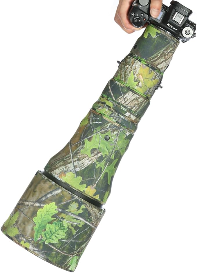 CHASING BIRDS Lens Camouflage Waterproof Coat for Nikon Z 800mm f/6.3 VR S Rainproof Lens Protective Cover Version IV (Jungle Camouflage, with 1.4X TC)