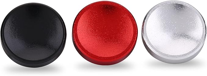 Acouto Soft Shutter Release Buttons 3pcs Universal Aluminium Alloy Camera Shutter Release Buttons with Concave Fit for for for Red+Black+Silver