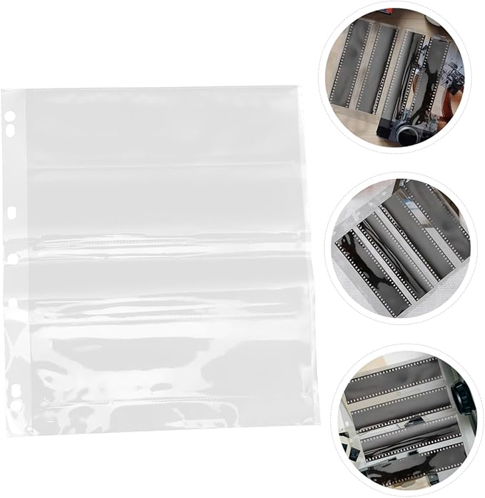 TEHAUX Supplies: 10 Pack Negative Film Sleeves Rigid Print Protectors for Archival Storage for Storage