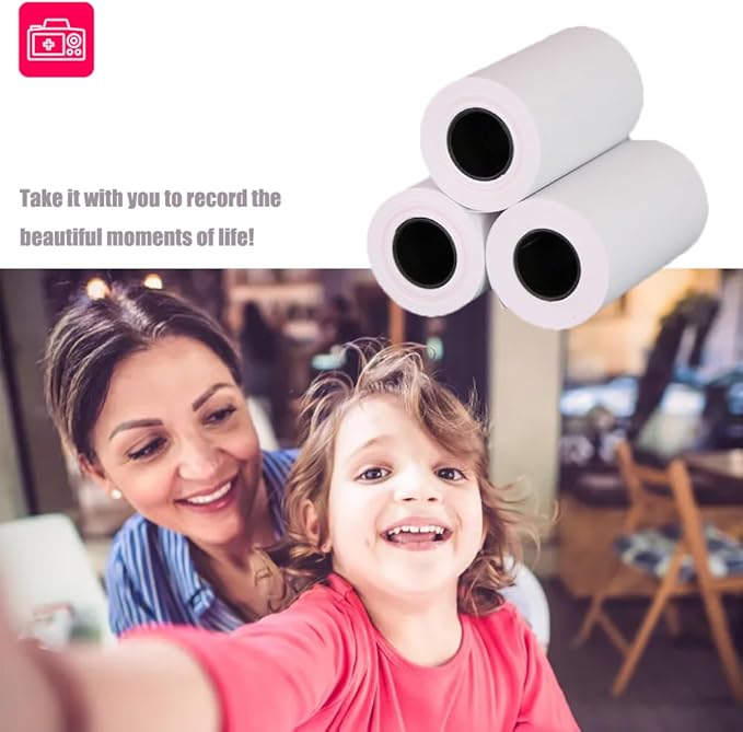10 Rolls Instant Camera Refill Print Paper-for Kid's Instant Camera Favors Supplies Photo Printer Thermal Paper Rolls Instant Print Camera Refill Paper