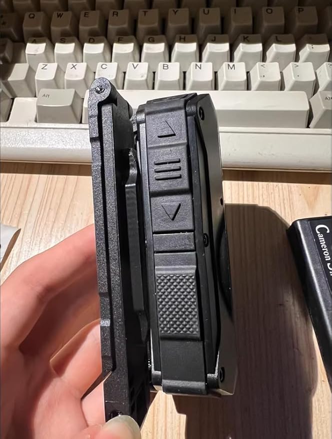AXON Recorder MOLLE Attachment Holder, Black, Tactical Gear Mount Systemc Carbon Fibre Style (Single MOLLE Pouch Style)