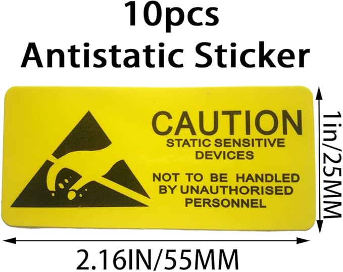 Mantianstar 10pcs 11.8x15.7in/30x40cm Large Anti Static Bags with 10pcs Stickers, Premium Resealable Antistatic Bag,ESD Bags for Computer Electronic Devices Motherboard Anti Static