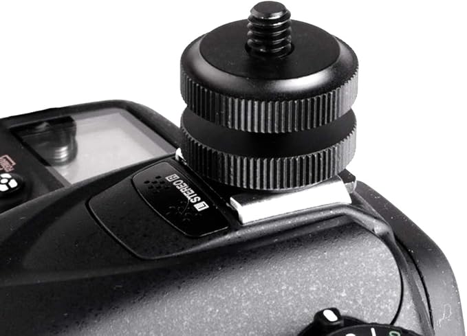 Fotasy 5 Packs Hot Shoe to 1/4 Adapter, Black, Portable Electronic Device Mount, Compatible with Canon, Nikon, Sony, Fujifilm DSLR Cameras