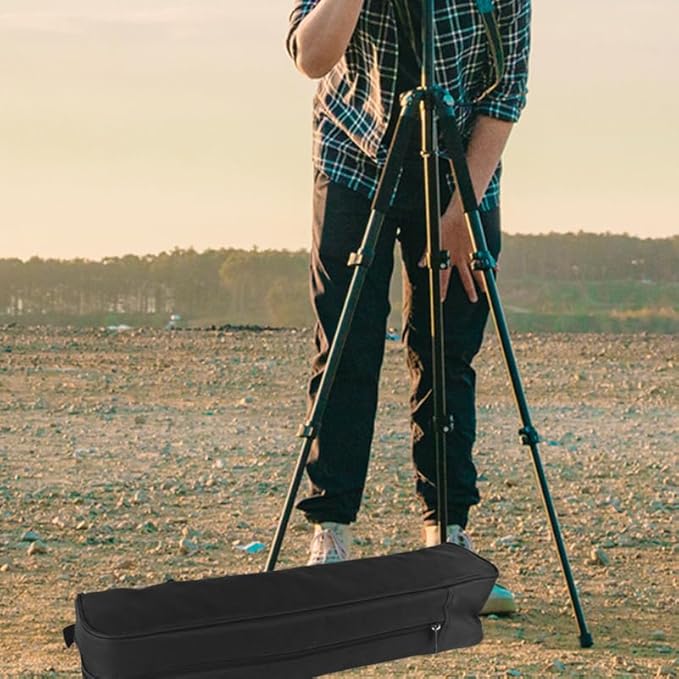 Portable Tripod Carrying Case Lightweight Camera Tripod Organizer Bag with Adjustable Shoulder Strap and Drawstring Closure 19.68X4.72X4.72 Inches