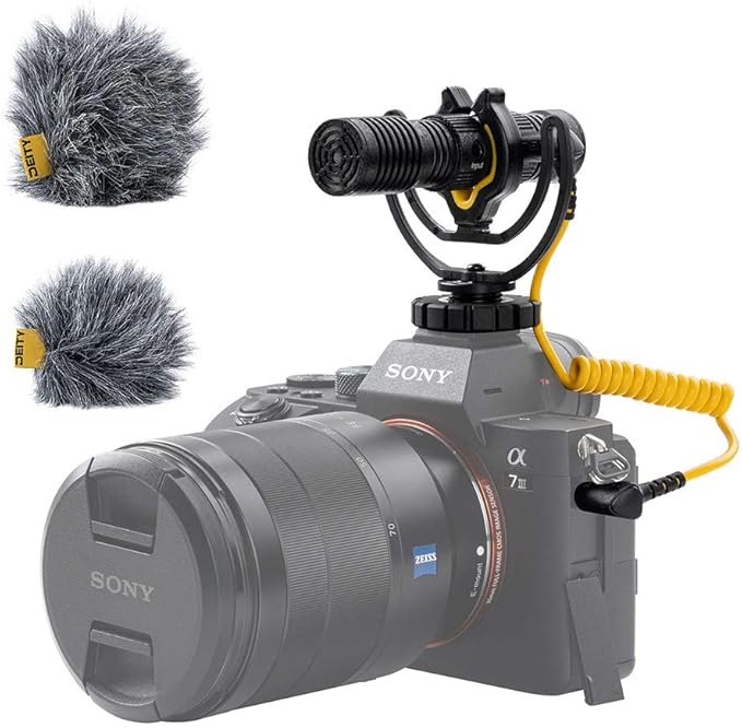 Deity V-Mic D4 Duo Dual Capsule Cardioid Microphone Camera-Mount Shotgun Mic Dual Mono/Stereo Recording Plug and Play with Rycote Shockmount for DSLR Camcorder Smartphone