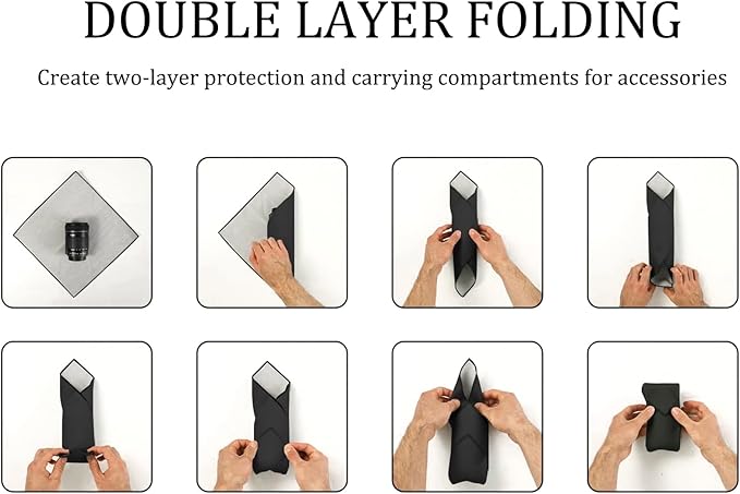 MDAOCRY Camera Protective Wrap, Lens Protector, Magic Self-Adhesive Cloth for DSLR/Camera Lens/Phone/Accessories, 13.8''*13.8''