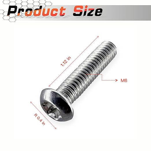M6*1.0 Stainless Steel Anti-Theft Screws Compatible with Ford 2015-2018 F150, F250, F350, Truck Bed Accessories,FL3Z-9928408-AB,18pcs/Set with Tool(Non-self-Tapping Screws).