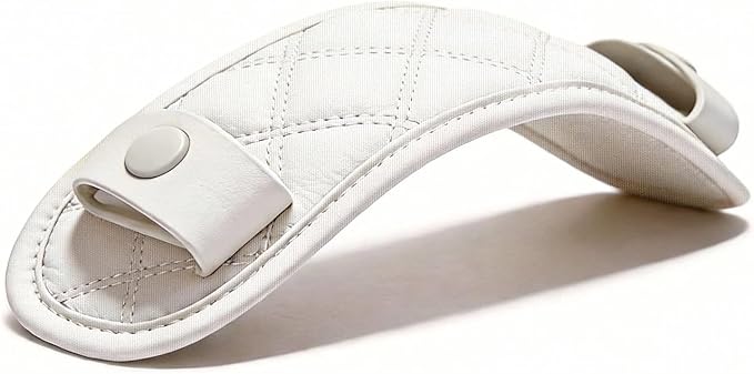 GIVLEFLY Small Shoulder Strap Pad for Purse & Tote Bags, Soft Cushion Protector with Anti-Slip Backing, Comfortable Support, White