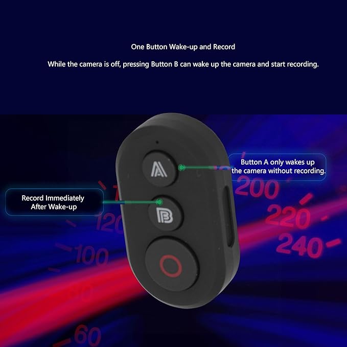 PUSOKEI Bluetooth Remote Controller for Action Cameras, Wireless Camera Remote Shutter for in sta 360 X5/X4/X3/X2, GO 3/3S, Ace Pro/Pro 2 Sports Cameras