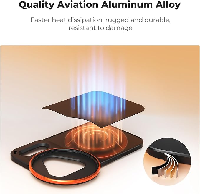 K&F CONCEPT Double-Sided Magnetic Lens Filter Mount Adapter with 58mm CPL Filter, Compatible with iPhone 17 Pro and 58mm Threaded Filters, CPL Filter Compatible with iPhone Camera Lens