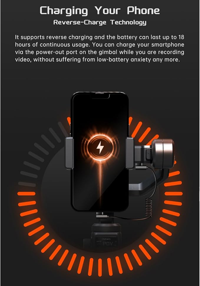 hohem iSteady M6 Kit Gimbal Stabilizer for Smartphone,3-Axis Phone Gimbal with AI Tracking Sensor Magnetic Fill Light 0.91-inch OLED Display Max Payload 400g,Gimbal Stabilizers for iPhone Android