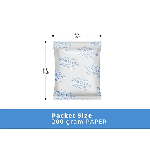 10PCS 200Gram Silica Packets - Decassant Packs Anti Humidity Packs Silicone Packets Dry for Electronic Products, Jewelry, Cameras, Clothes, Books, Iron Tools, Precision Instruments