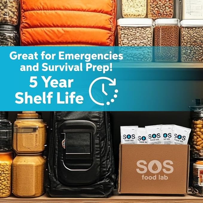 Emergency Water Pouches 2 Day Supply (12 Count, 4.2 Fl Oz Each) - Triple Purified, UV Sterilized Filtered Drinking Water for Disaster Preparedness & Survival Kits - 5 Year Shelf Life, US Navy Approved