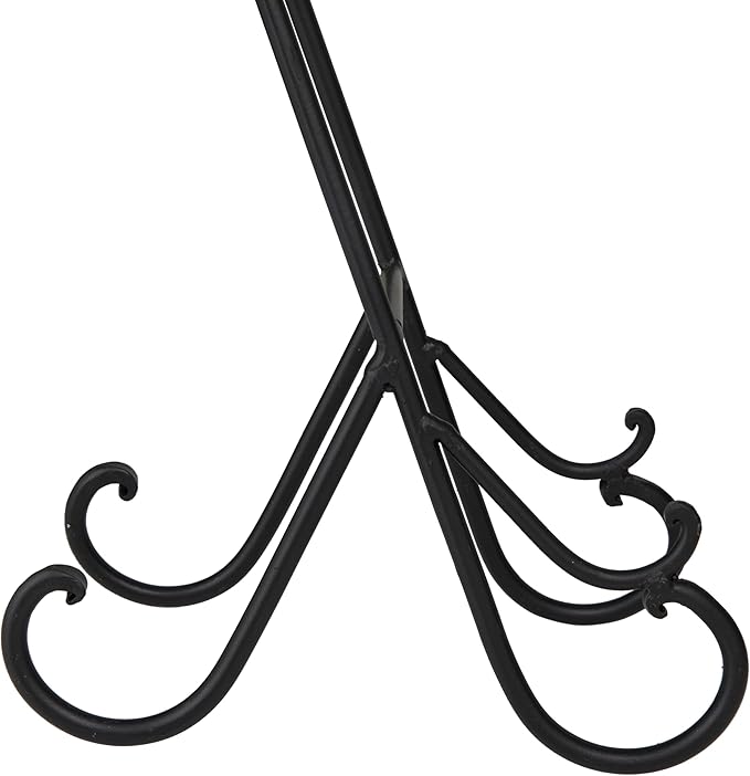 Deco 79 Metal Display Easel Scroll Tabletop Easel, Display Stand 6" x 10" x 14", Black