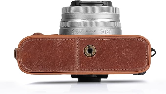 MegaGear MG2016 Ever Ready Genuine Leather Camera Half Case Compatible with Nikon Z fc (Brown)