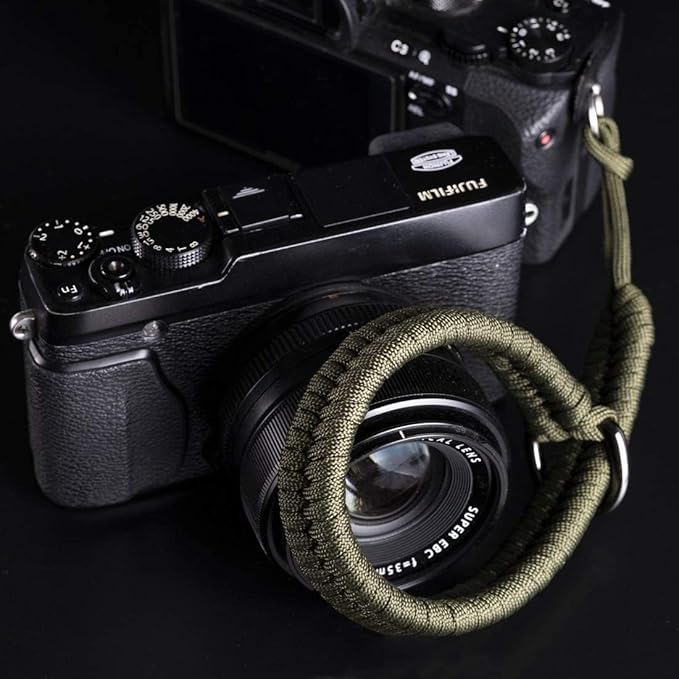 Qiang Ni Camera Wrist Strap - Paracord Quick Release Camera Hand Strap Wrist Lanyard for DSLR or Mirrorless Camera - Green