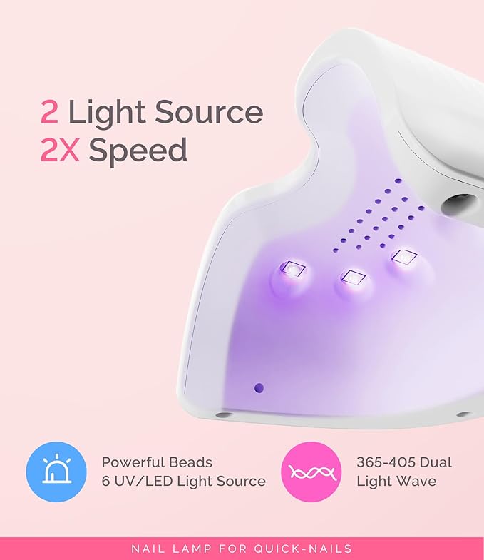 MelodySusie Mini Cordless UV Nail Lamp, P-ART06G Rechargeable Portable LED UV Light with Smart Sensor, 4-Finger Curing for All Soft Gels, Especially Half-Cured Gel, Base Coat & Top Coat, White