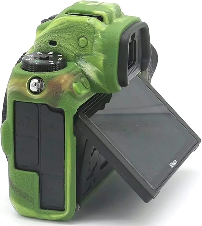 Professional Secure Silicone Camera Case Cover Housing Body Skin for Nikon Z6 Z7 Full Frame Mirrorless Camera (Camouflage)