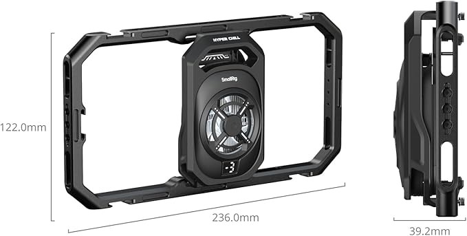 SMALLRIG All-in-One Cooling Dual Handle Phone Cage Kit for iPhone 17/16/Android, 15W Active Cooler & 4-in-1 USB-C Hub, Universal Compatibility 2.5-3.1" Phones, for Live Streaming- 5276