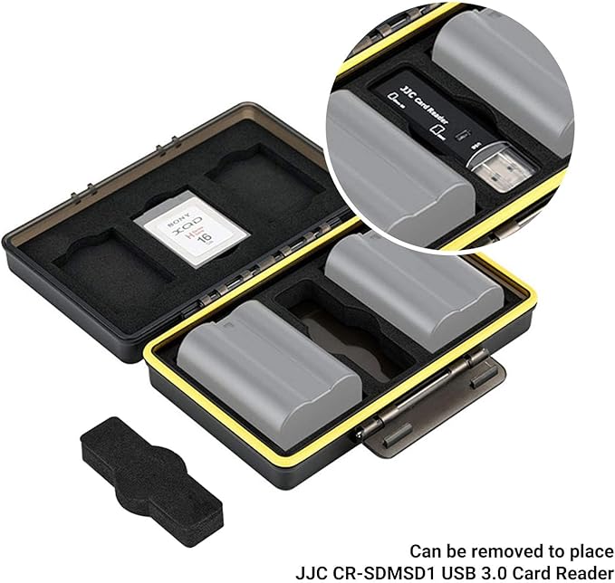 Nik. EN-EL15 EN-EL14 Camera Battery Memory Card Storage Case Holder for 3 Slots Cfexpress Type B XQD Card + 2 Slots Battery, Nik. Camera Battery Box for Nik. Z8 Z6III Z6II Z7II Z6 Z7 D850 D500