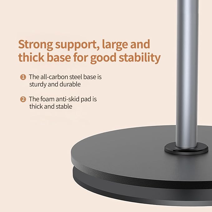 yAyusi Heavy Duty Aluminum Magnetic Overhead Tripod for iPhone, 13.7 in Long Overhead Phone Mount, Flexible Articulating Arm Phone Mount for Desk for Live Streaming, Meeting, Cooking