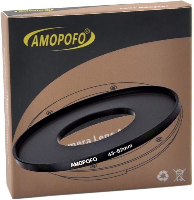 43mm Lens to 82mm Camera Filter Ring Compatible with for All Brands 43mm Lens and 82mm UV,ND,CPL Camera Filter Accessories