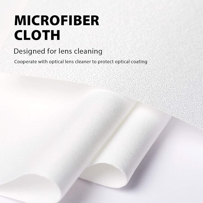 VSGO 20pcs Microfiber Camera Cleaning Cloths, Durable Double-Sided Lens Cloths, Vacuum Packed, Compatible with Camera Lenses, Glasses, Phones, iPads & LCD Screens